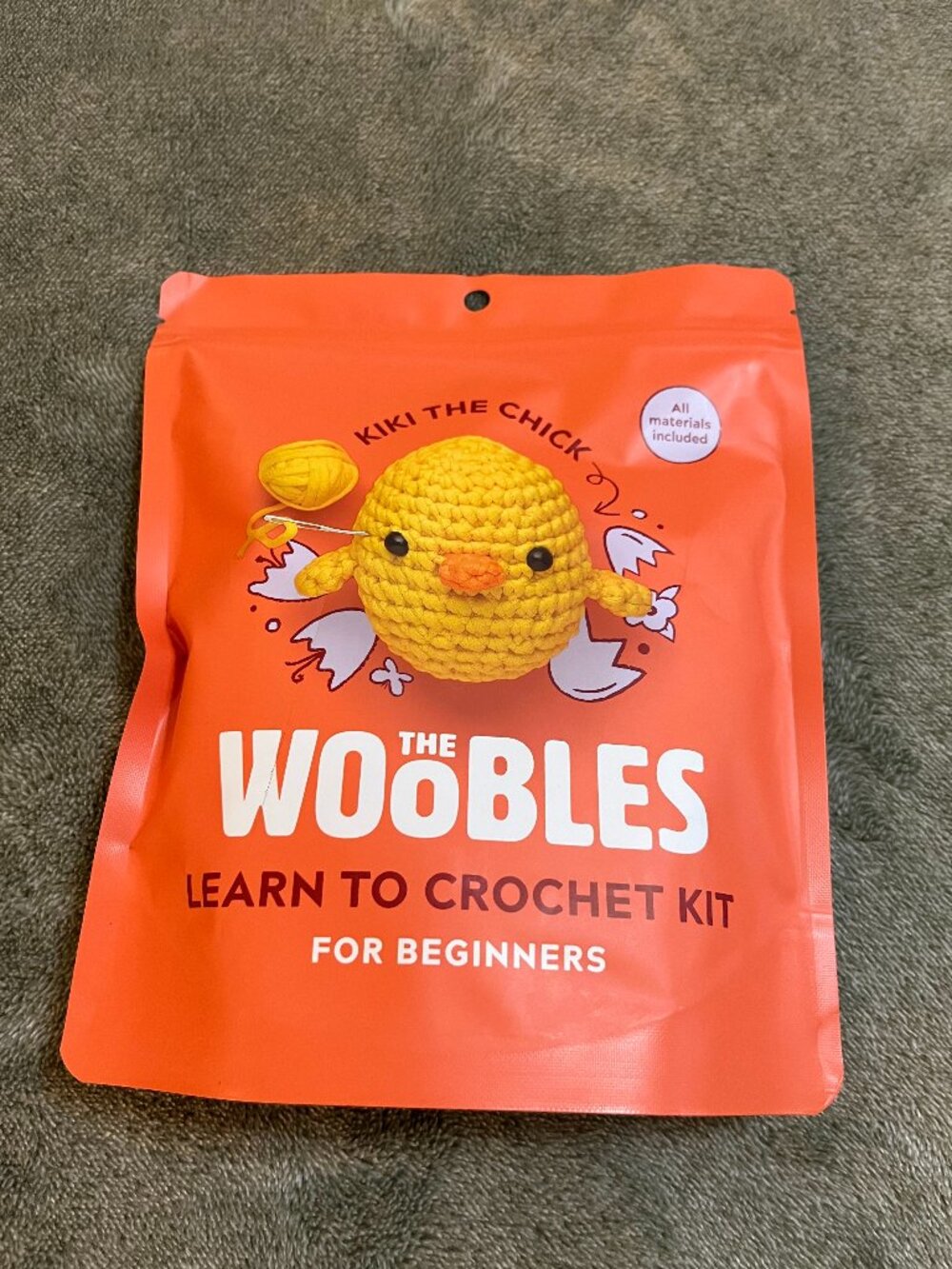 The Woobles Kiki The Chick Learn to Crochet Kit Beginner Amigurumi Complete Kit